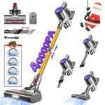 Aspirateur balai sans fil 45000pa / 1. 6l / 60min dautonomie aspirateur sans fil �cran ledavec 4 hepa ...