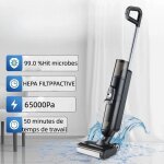 Aspirateur balai sans fil eau / poussire 3 en 1 / 50 mins dautonomie / 200w / 4. 5kpa / 0. 65l pour ...