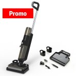 Aspirateur laveur sans fil - eau / poussi�re - brosse � bord �troit - r�servoir 650ml - ecran led - 50 ...