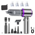 Aspirateur � main 18000pa mini aspirateur sans fil portable � 3 vitesses avec moteur sans balais pour ...