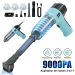 Aspirateur � main 6 en 1 9000pa - sans fil rechargeable usb - avce 3 filtres hepa lavables - souffleur ...