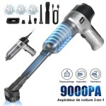 Aspirateur � main - knka - 9000pa - sans fil rechargeable - 3 filtres hepa - 6 buses interchangeables ...