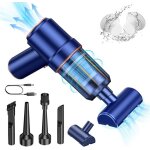 Aspirateur a main sans fil pour voiture120w puissant mini pc aspirateur laveur portatif avec lumire ...