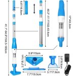 Aspirateur piscine 3 en 1 sans fil rechargeable avec brosse spa jacuzzi nettoyage �lectrique bleu