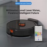 Aspirateur robot 3 en 1 avec statioa nettoyage intelligent navigation lidar dur�e de vie 120 min noir ...