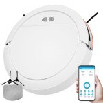 Aspirateur robot 3 en 1 avec station - 4000pa nettoyage intgr navigation gyroscopique autonomie 130min ...