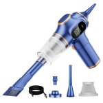 Aspirateur sans fil double mode deux broches usb affichage num�rique 120w bleu