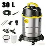 Aspirateur sans sac 3 en 1 - 3000w / 30l - aspiration / humidification / sec - aspiration 23kpa - inoxydable ...