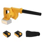 Aspirateur souffleur de feuilles lectrique sans fil2 batteries et 1 chargeur21v 380w 1500mah 200mhpjaune ...