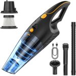 Aspirateur voiture 120w 13kpa mini aspirateur  main sans fil puissant portable aspirateur de table pour ...