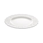 Assiette alessi - mw01 / 1 - dressed assiette plate en porcelaine blanche avec decoration en relief set ... Assiette alessi - mw01 / 1 - dressed assiette plate en porcelaine blanche avec decoration en relief set ...