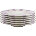 Assiettes creuses harlequin 23cm violettes set de 6 kare design
