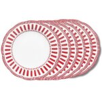Assiette creuse napoli rouge 22 cm (lot de 6) - table passion