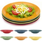 Assiettes creuses en plastique - dok - 6 pi�ces - � 23 cm - r�utilisable - moderne - minimaliste - 6 ...