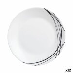 Assiette  dessert arcopal domitille bicolore verre ( 18 cm) (12 units)