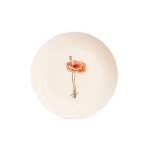 Assiette fleurs de pr dessert aux graines de pavot 19 cm 737541