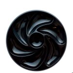 Assiette de service - joriselection - noir - 6 compartiments - diamtre 20 cm - polypropylne