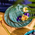 Assiette inde petite turquoise 15 cm 886497