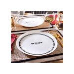 Assiette � pizza en opale blanche bistro - d 33 cm