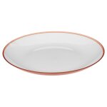 Assiette plate 25cm collection pastel rouge