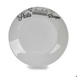Assiette plate - bigbuy home - porcelaine -  244 cm - lot de 10 units