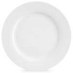 Assiette plate en porcelaine - orion - 27 cm - blanc - compatible lave - vaisselle - utilisable au micro ...