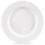 Assiette plate en porcelaine - orion - mona - 245 cm - blanche - compatible micro - ondes Assiette plate en porcelaine - orion - mona - 245 cm - blanche - compatible micro - ondes