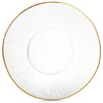 Assiette plate en verre - vilde - 30 cm - finition dorée - design Élégant Assiette plate en verre - vilde - 30 cm - finition dorée - design Élégant