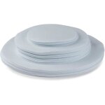 Assiettes en porcelaine - kzq - ensemble de 48 pi�ces - s�parateurs de protection - blanc - rangement ...