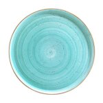 Assiettes de pr�sentation rondes de 6 pi�ces plates et empilables anne plat � salade et dessert en porcelaine ...