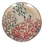 Assiette sea life by rose - tulipani - pr13320001m - rose and tulipani lot de 2 assiettes plates 100% ...
