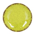 Assiettes service de table 12 pi�ces aido 135g rondes � salade et dessert en porcelaine vert brillant ...