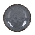 Assiettes service de table12 pi�ces aido 135g rondes � salade et dessert en porcelaine gris chrom� - ...