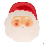 Assiette tte de pre nol cramique - atmosphera createur dinterieur