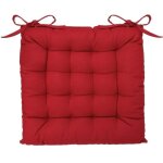 Coussin de chaise - noname - 38 x 38 cm - rouge - matelass - intrieur