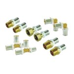 Assortiment de 10 raccords � sertir pour multicouche �16 (droits coudes et t�s)