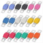 Assortiment de 18 fusibles / midi 12 v - 58 v plaqu�s cuivre haute intensit� � visser pour automobile ...