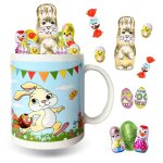 Assortiment de 20 petits chocolats de p�ques: kinder schoko - bons moulages et ?ufs dans un adorable ...