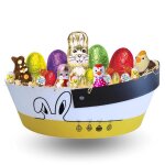 Panier de p�ques garni de 60 chocolats : kinder schokobons et mini - bueno daim c�l�brations milka id�al ...