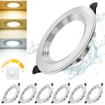 Spot led encastrable dimmable extra plat aluminium spots led 10w 1000lumen ip44 220v - 240v - pour salle ...