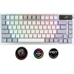 Clavier gaming - asus - rog azoth - mécanique - sans fil - rétro - éclairé - blanc Clavier gaming - asus - rog azoth - mécanique - sans fil - rétro - éclairé - blanc