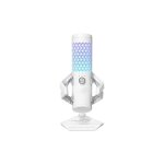 Microphone gaming - asus - rog carnyx - condensateur cardiode - 192 khz - blanc