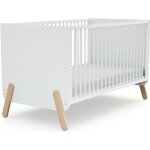 At4 - lit bébé évolutif en bois pirate blanc et hêtre verni 70 x 140 cm blanc et hêtre verni - taille ... At4 - lit bébé évolutif en bois pirate blanc et hêtre verni 70 x 140 cm blanc et hêtre verni - taille ...