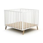At4 - parc bébé évolutif confort en bois blanc - 100x100 At4 - parc bébé évolutif confort en bois blanc - 100x100