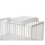 At4 - plan à langer amovible avec matelas pour lit bébé essentiel en bois blanc - At4 - plan à langer amovible avec matelas pour lit bébé essentiel en bois blanc -