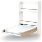 At4 - table  langer murale rabattable essentiel en bois blanc et htre verni - taille unique