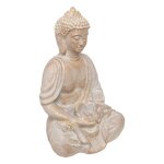 Statuette - atmosphera - bouddha assis - h 39 cm - oxyde de magnsium - beige