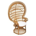 Fauteuil - atmosphera - rotin naturel - beige - h 150 cm - 1 place - design contemporain