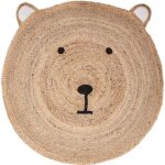 Tapis enfant  ourson  - jute d100 cm - beige - atmosphera createur d'interieur