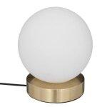 Lampe à poser - atmosphera - dris - verre et métal - blanc - d 15 cm Lampe à poser - atmosphera - dris - verre et métal - blanc - d 15 cm